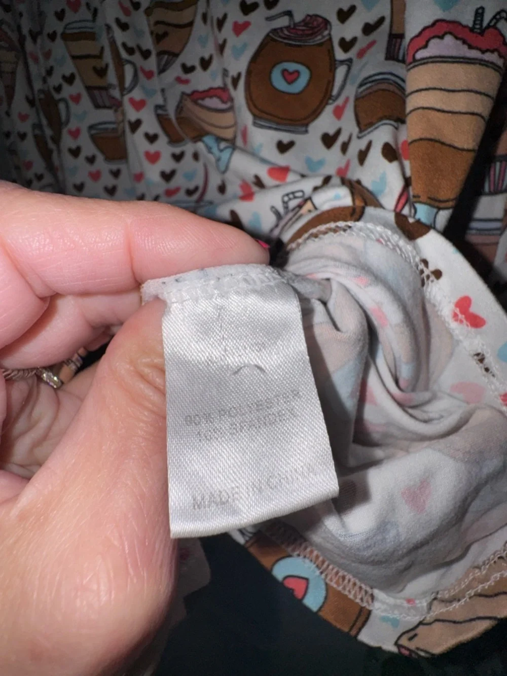 Jordann Jammies Coffee Print Pajama Set Size Small Cozy Lounge Set - Picture 8 of 10